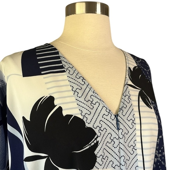 NATORI Kabuki Zip Caftan in Mixed Print Size Medium - Picture 7 of 15